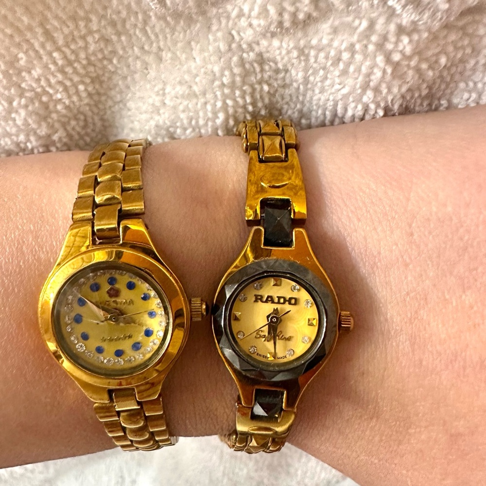 Rado watch(the one with black stone)